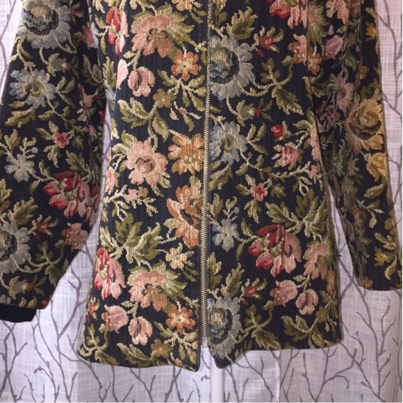 Vintage heavy lined winter jacket fur neckline - Picture 3 of 7